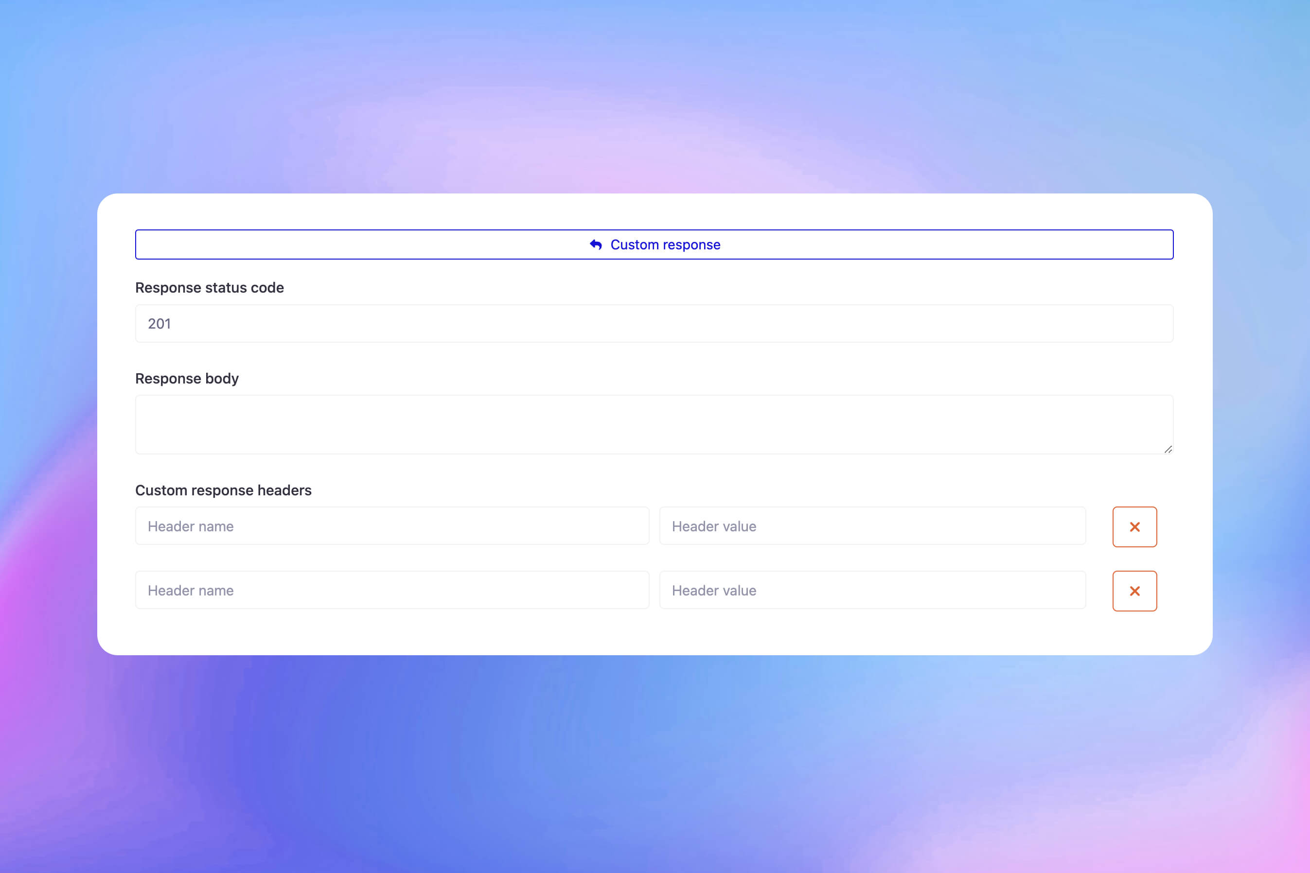 Capture d’écran de la fonctionnalité de réponses HTTP personnalisées des moniteurs de l’application